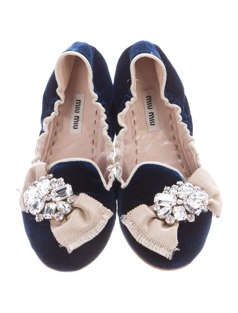 miu miu jeweled flats|miu michael shoes.